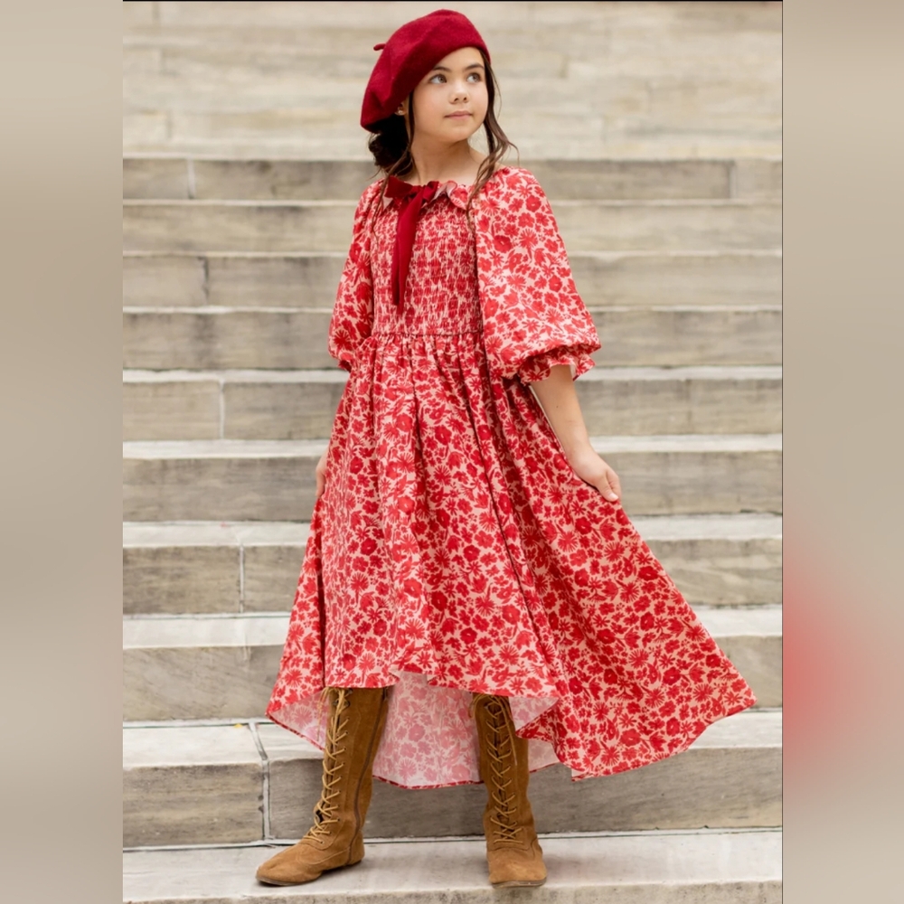 Joyfolie Odina Dress in Red Floral